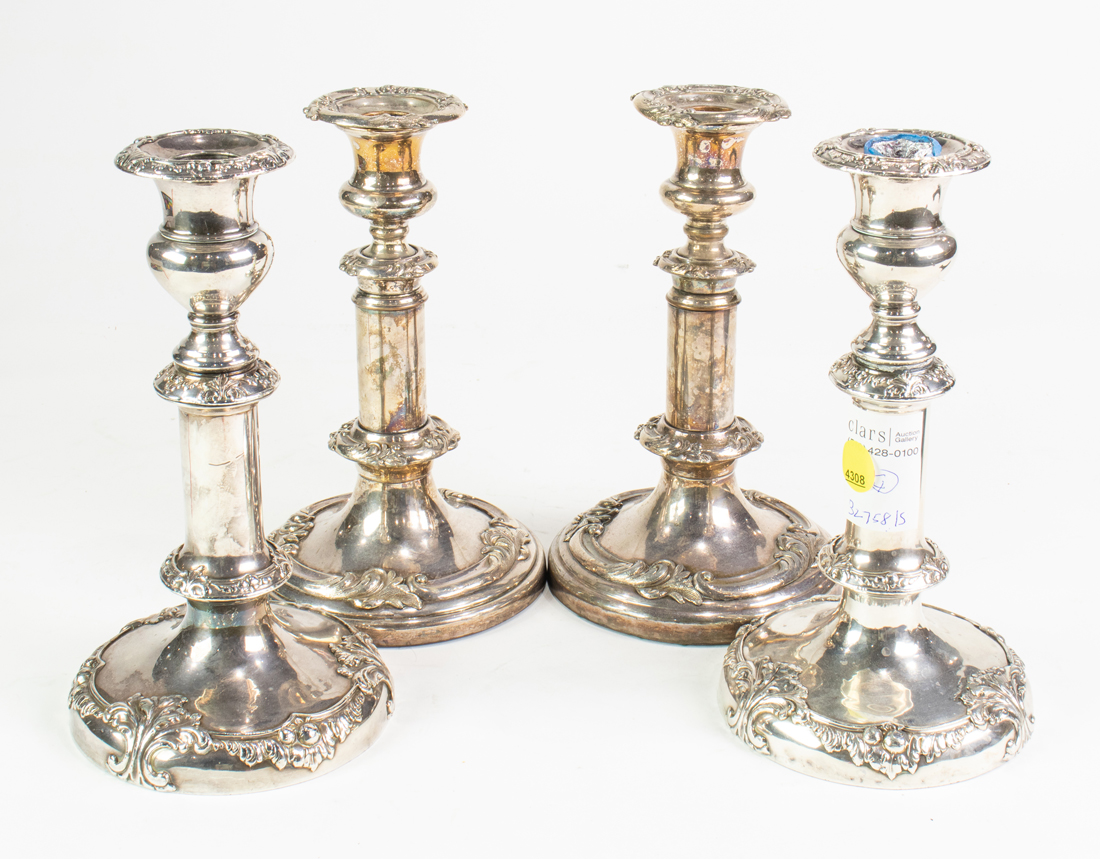 TWO PAIRS OF SHEFFIELD PLATED
