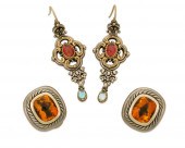 TWO PAIRS OF SIGNED EARRINGSTw