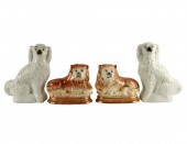 TWO PAIRS OF STAFFORDSHIRE ANI