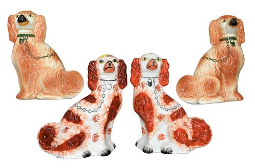 TWO PAIRS OF STAFFORDSHIRE