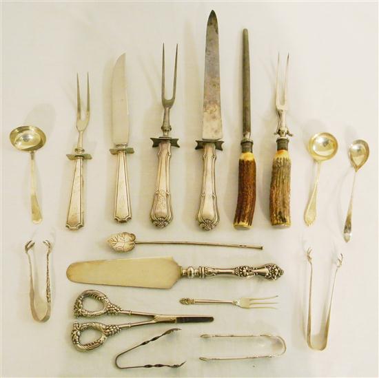 Two pairs of sterling handle