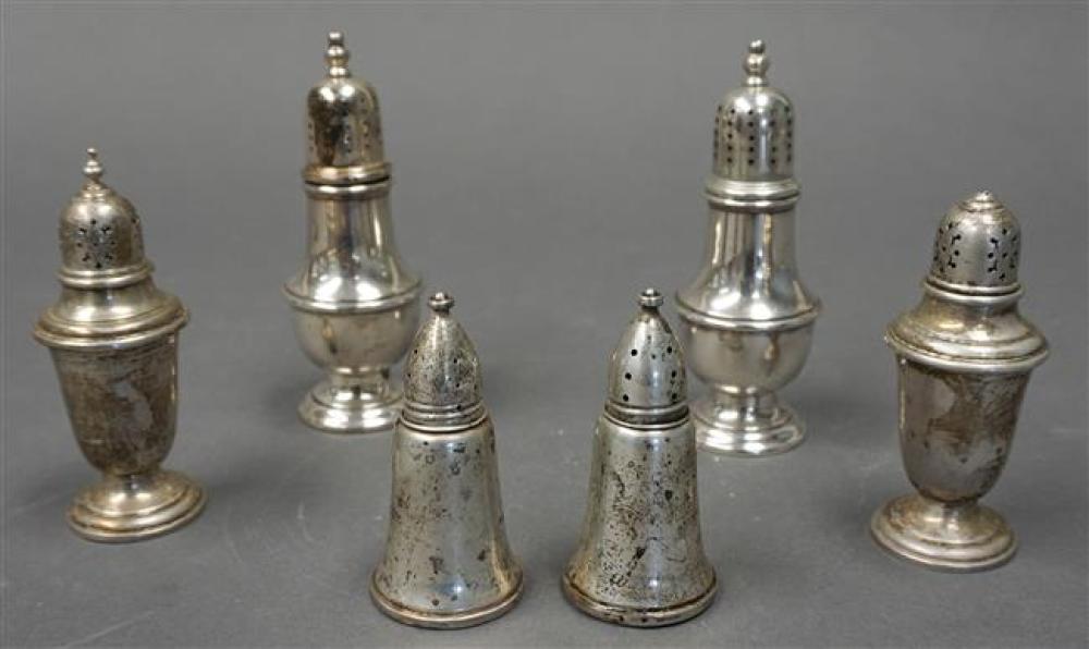 TWO PAIRS OF STERLING PEDESTAL SALT