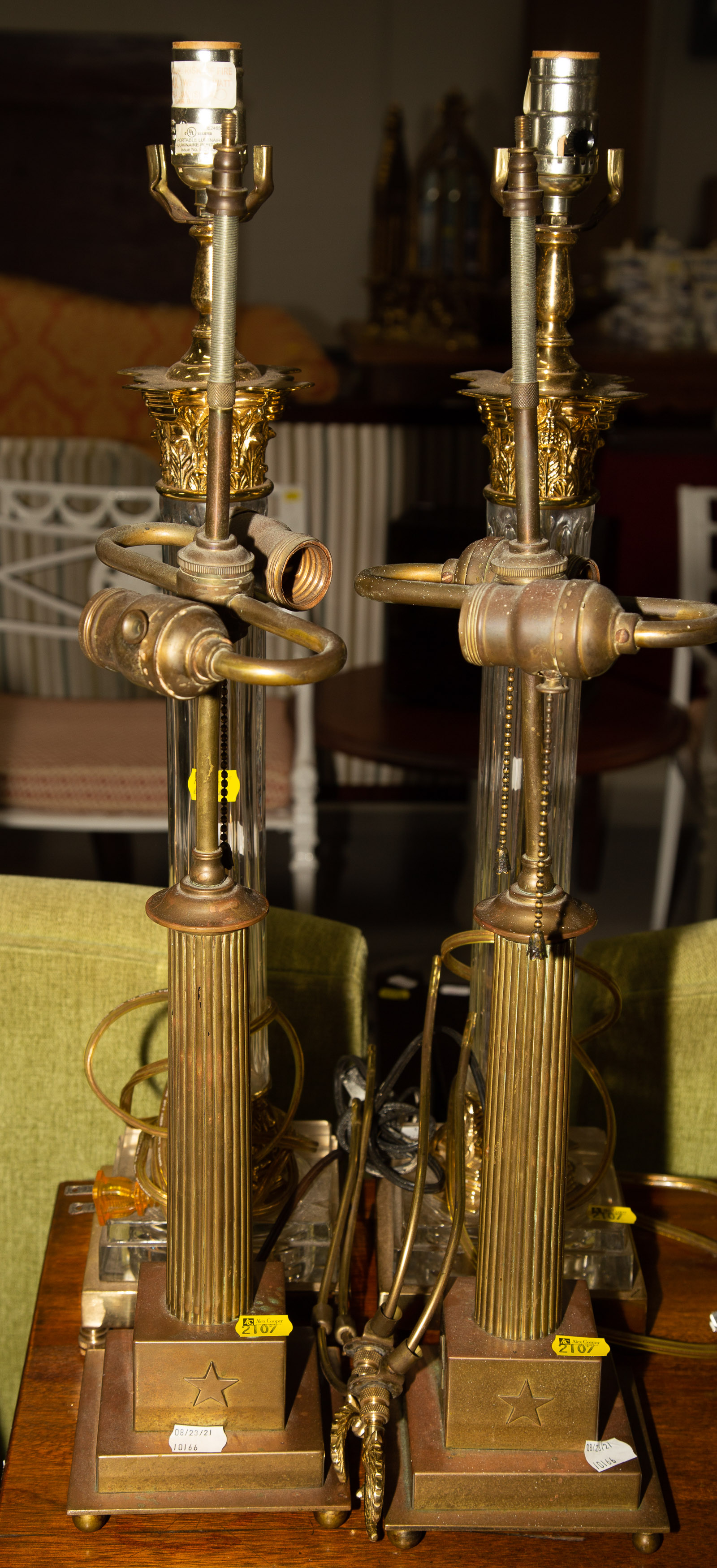 TWO PAIRS OF TABLE LAMPS 24 1/4 -