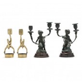 TWO PAIRS OF VINTAGE FIGURAL M