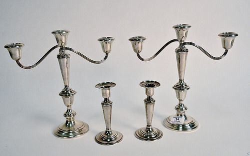 TWO PAIRS OF WEIGHTED STERLING,