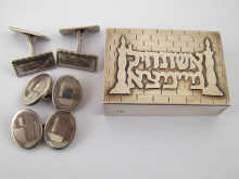 Two pairs of white metal (tests