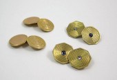 TWO PAIRS OF YELLOW GOLD CHAIN