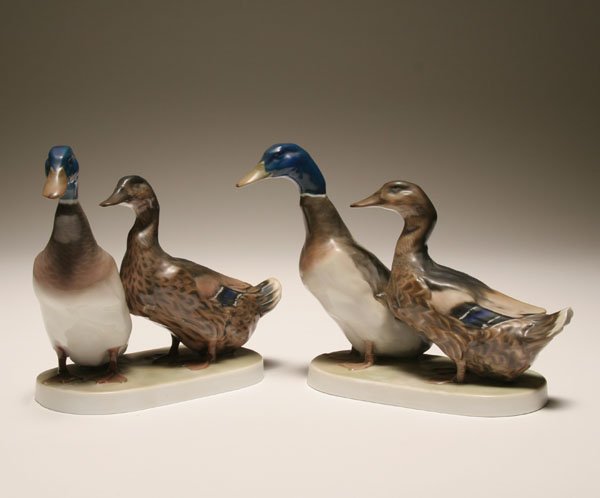 Two pairs Rosenthal mallard duck