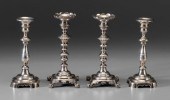Two Pairs Silver Candlesticks