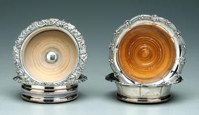 Two pairs silver plated wine