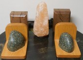 TWO PAIRS STONE BOOKENDS AND A