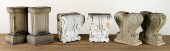 TWO PAIRS TERRACOTTA BENCH END