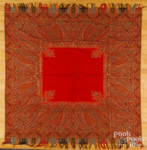 TWO PAISLEY SHAWLS, 19TH C.Two