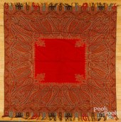TWO PAISLEY SHAWLS, 19TH C.Two