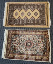 TWO PAKISTAN RUGS, LARGER: 3 F