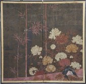 TWO PANEL JAPANESE SCREEN, KAN