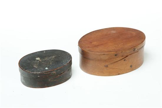 TWO PANTRY BOXES.  Shaker  mid 19th