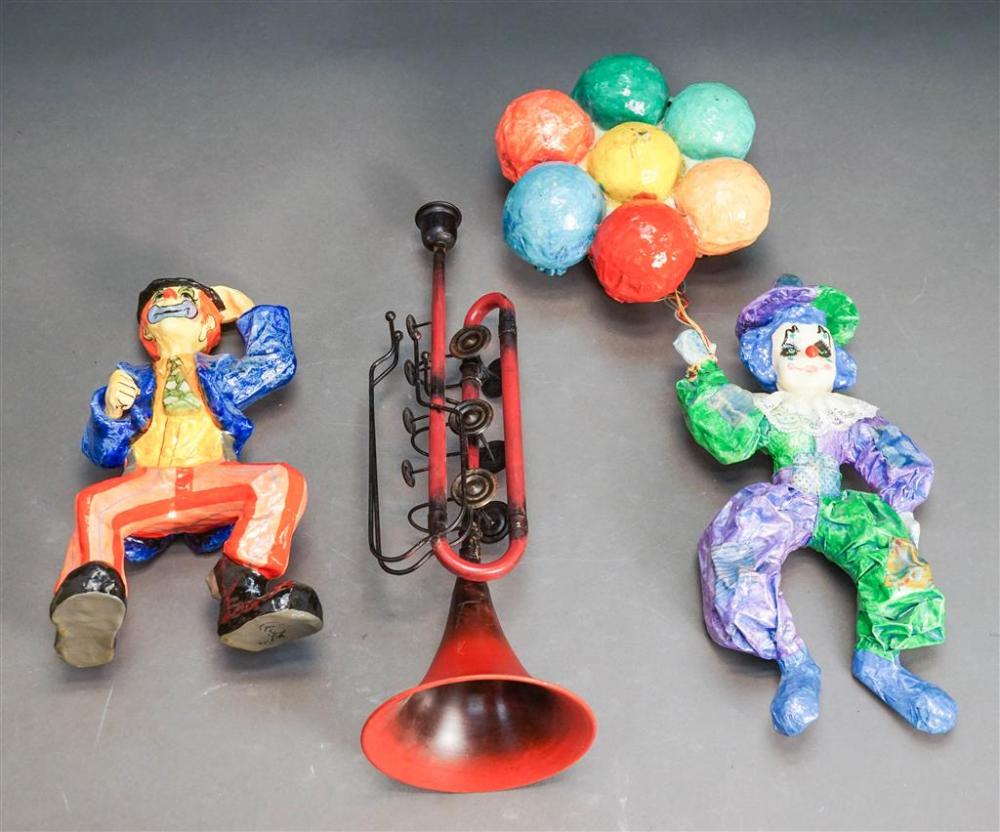 TWO PAPIER MACHE FIGURES OF