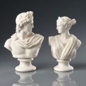 TWO PARIAN PORTRAIT BUSTSTwo p