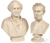 TWO PARIANWARE BUSTS, MID 19TH