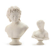 TWO PARIANWARE BUSTS OF CLASSI