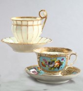 Two Paris Porcelain Bread-and-