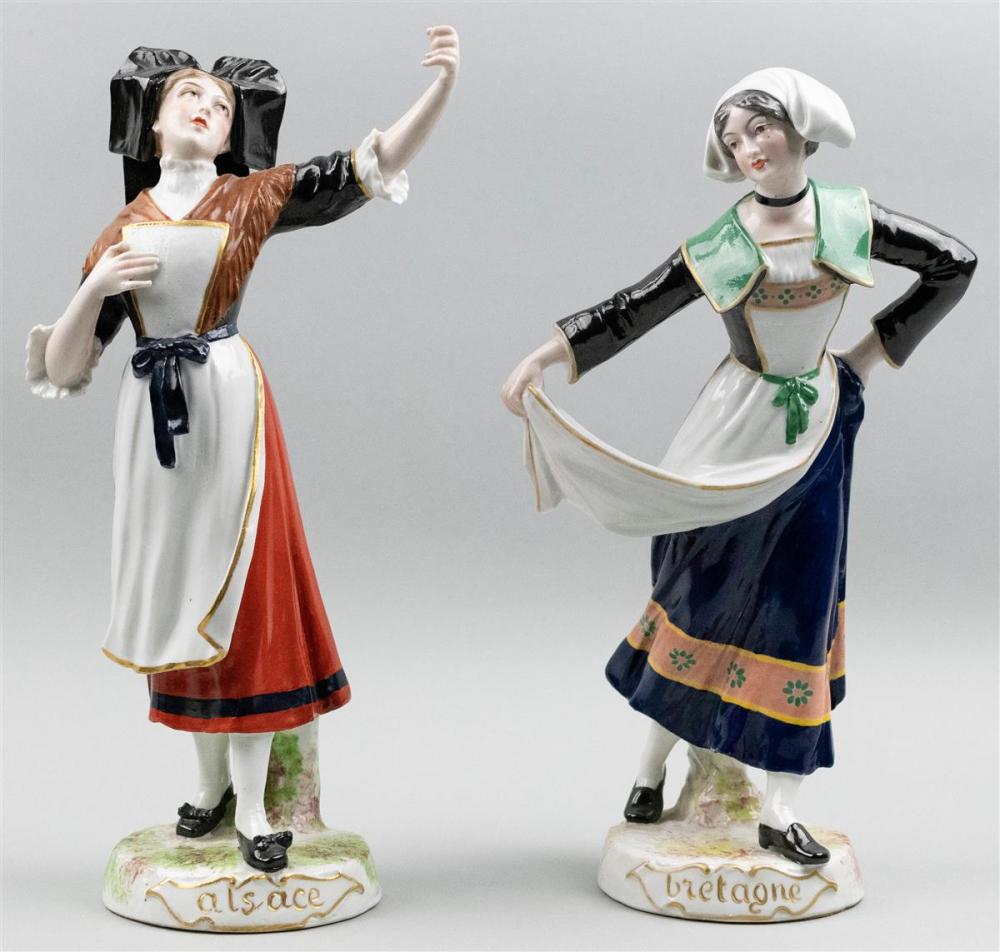 TWO PARIS PORCELAIN REGIONAL FEMALE