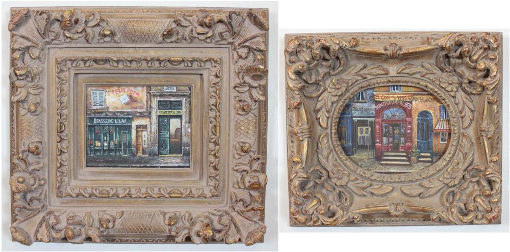 TWO PARIS STREET SCENES WITH