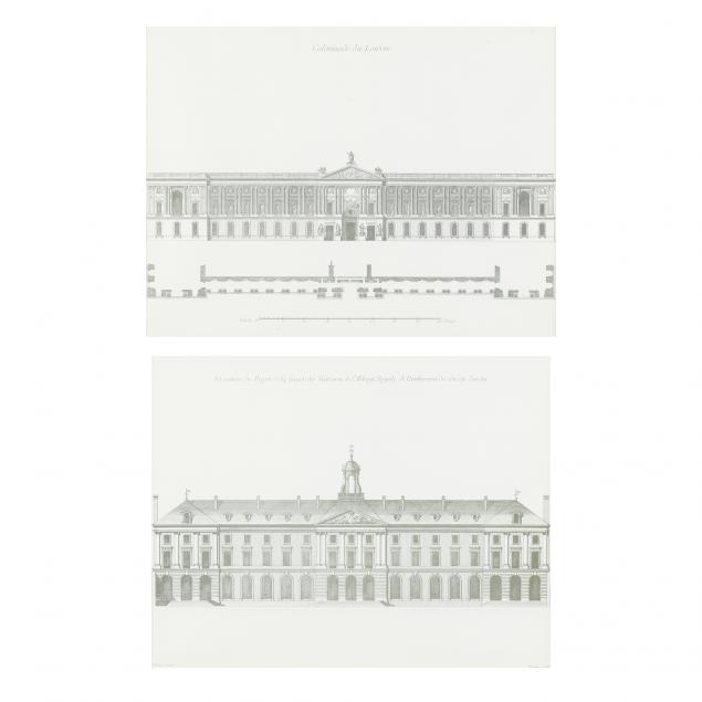 TWO PARISIAN ARCHITECTURAL PRINTS