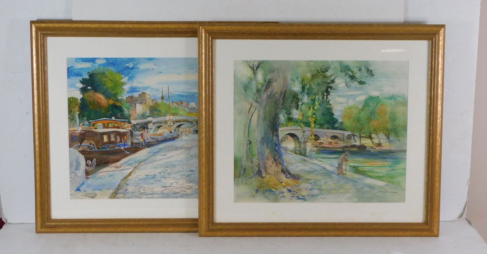 TWO PARISIAN WATERCOLORS, "THE