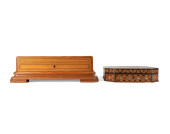TWO PARQUETRY MIXED WOOD INLAI