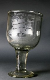 TWO-PART BLOWN GLASS TROPHY PU