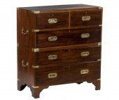 TWO-PART CAMPAIGN CHEST 19th c