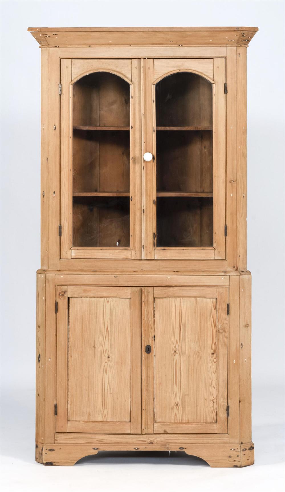 TWO-PART CORNER CUPBOARD 19TH