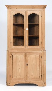 TWO-PART CORNER CUPBOARD 19TH