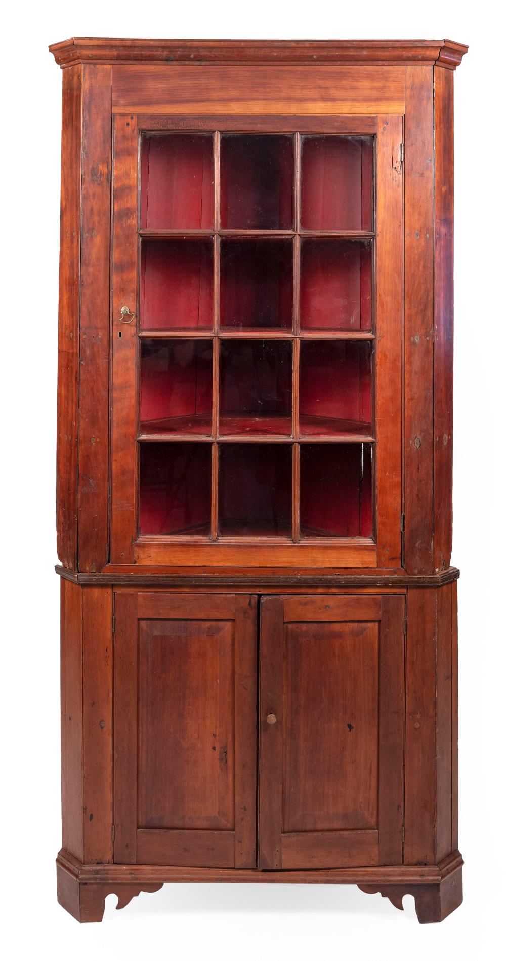TWO-PART CORNER CUPBOARD 19TH