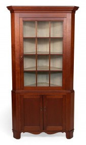 TWO-PART CORNER CUPBOARD 19TH