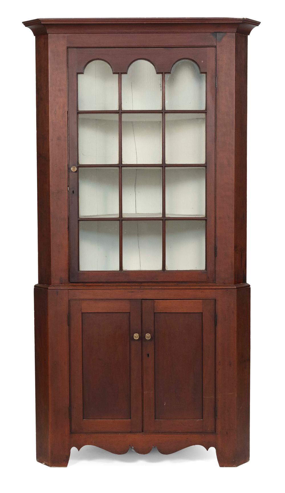 TWO-PART CORNER CUPBOARD