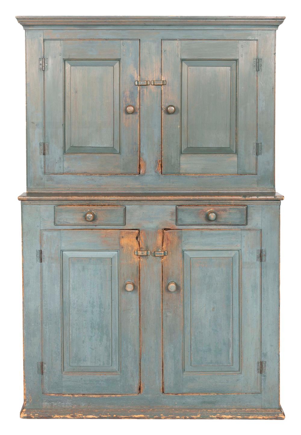 TWO-PART CUPBOARD 19TH CENTURY