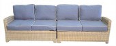 TWO PART WOVEN OUTDOOR SOFA HA