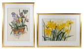 TWO PAT FOSTER (20TH C.) FLORA