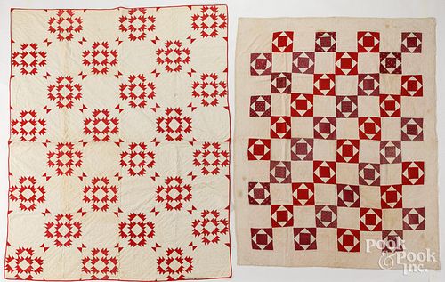 TWO PATCHWORK QUILTS, 19TH AND