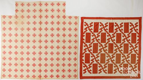 TWO PATCHWORK QUILTS, 19TH C.Two