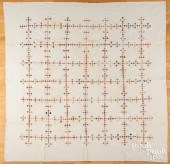 TWO PATCHWORK QUILTS, 19TH C.T