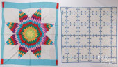 TWO PATCHWORK QUILTS, 20TH C.<
