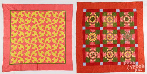 TWO PATCHWORK QUILTSTwo patchwork