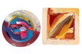 TWO PAUL CHELKO HAND PAINTED,