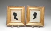 TWO PEALE MUSEUM SILHOUETTES.