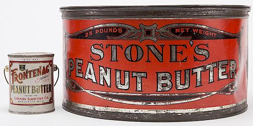 TWO PEANUT BUTTER TINSTwo Peanut