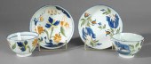 Two pearlware cups and saucers